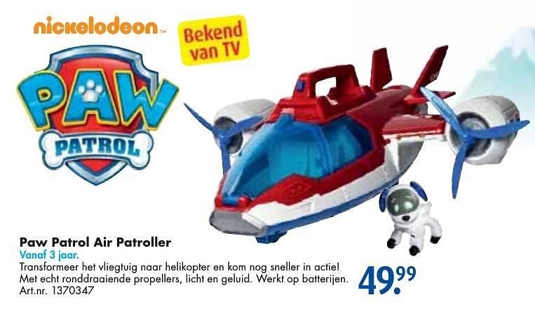 paw patrol air patroller aanbieding