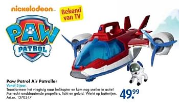 kans Verschillende goederen Doodt PAW PATROL Paw patrol air patroller - Promotie bij Bart Smit