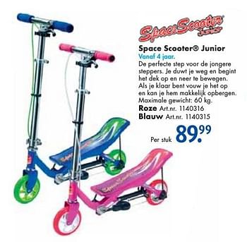 Aanbiedingen Space scooter junior - SpaceScooter - Geldig van 24/09/2016 tot 07/12/2016 bij Bart Smit