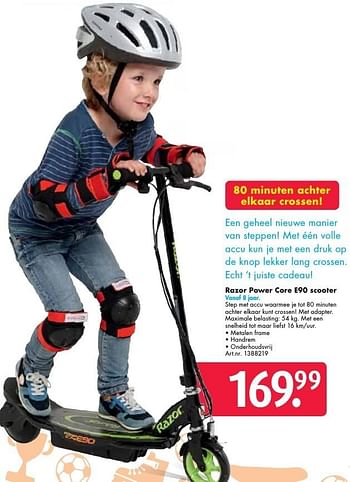 Aanbiedingen Razor power core e90 scooter - Razor - Geldig van 24/09/2016 tot 07/12/2016 bij Bart Smit