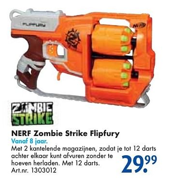 Aanbiedingen Nerf zombie strike flipfury - Nerf - Geldig van 24/09/2016 tot 07/12/2016 bij Bart Smit