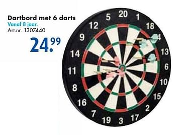 Aanbiedingen Dartbord met 6 darts - Rusher - Geldig van 24/09/2016 tot 07/12/2016 bij Bart Smit