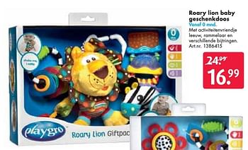 Aanbiedingen Roary lion baby geschenkdoos - Playgro - Geldig van 24/09/2016 tot 07/12/2016 bij Bart Smit