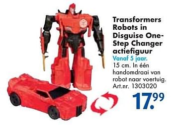 Aanbiedingen Transformers robots in disguise onestep changer actiefiguur - Transformers - Geldig van 24/09/2016 tot 07/12/2016 bij Bart Smit