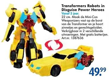 Aanbiedingen Transformers robots in disguise power heroes - Transformers - Geldig van 24/09/2016 tot 07/12/2016 bij Bart Smit