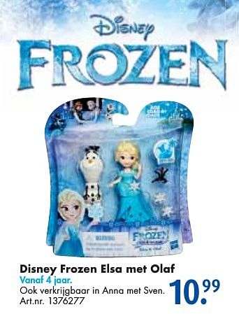 Aanbiedingen Disney frozen elsa met olaf - Disney  Frozen - Geldig van 24/09/2016 tot 07/12/2016 bij Bart Smit