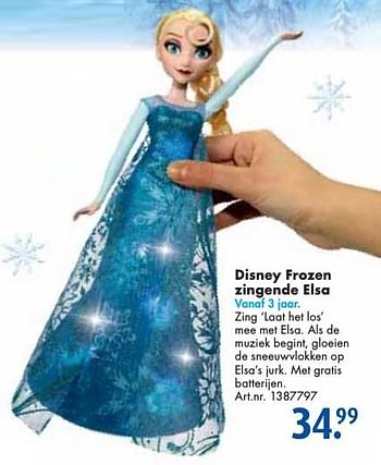 Aanbiedingen Disney frozen zingende elsa - Disney  Frozen - Geldig van 24/09/2016 tot 07/12/2016 bij Bart Smit