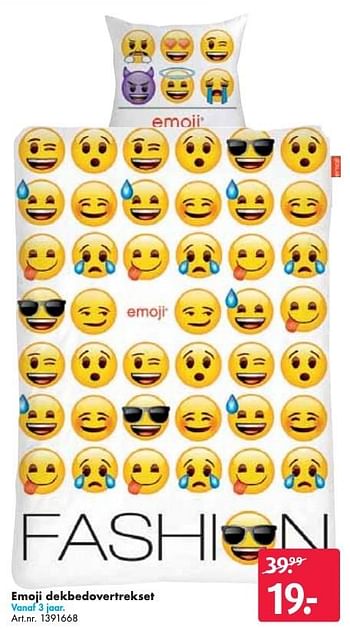 Aanbiedingen Emoji dekbedovertrekset - Emoji - Geldig van 24/09/2016 tot 07/12/2016 bij Bart Smit