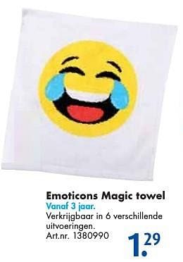 Aanbiedingen Emoticons magic towel - Huismerk - Bart Smit - Geldig van 24/09/2016 tot 07/12/2016 bij Bart Smit