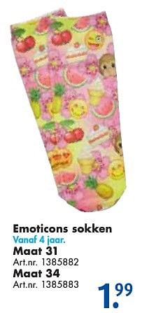 Aanbiedingen Emoticons sokken - Huismerk - Bart Smit - Geldig van 24/09/2016 tot 07/12/2016 bij Bart Smit