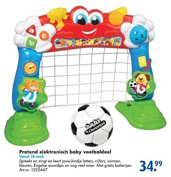 Aanbiedingen Pratend elektronisch baby voetbaldoel - Huismerk - Bart Smit - Geldig van 24/09/2016 tot 07/12/2016 bij Bart Smit