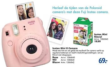 Aanbiedingen Instax mini 8 camera - Vtech - Geldig van 24/09/2016 tot 07/12/2016 bij Bart Smit