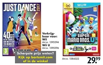 Aanbiedingen Just dance - Ubisoft - Geldig van 24/09/2016 tot 07/12/2016 bij Bart Smit