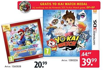 Aanbiedingen Yo-kai watch - Nintendo - Geldig van 24/09/2016 tot 07/12/2016 bij Bart Smit