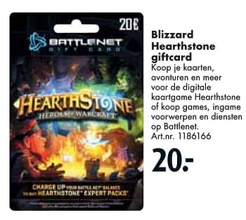 Aanbiedingen Blizzard hearthstone giftcard - Huismerk - Bart Smit - Geldig van 24/09/2016 tot 07/12/2016 bij Bart Smit