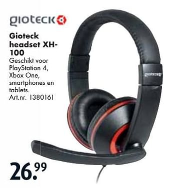 Aanbiedingen Gioteck headset xh- 100 - Gioteck - Geldig van 24/09/2016 tot 07/12/2016 bij Bart Smit