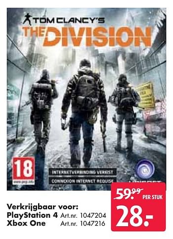 Aanbiedingen Playstation 4 the division - Ubisoft - Geldig van 24/09/2016 tot 07/12/2016 bij Bart Smit