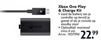 Aanbiedingen Xbox one play + charge kit - Microsoft - Geldig van 24/09/2016 tot 07/12/2016 bij Bart Smit
