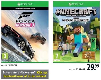 Aanbiedingen Minecraft - Microsoft Game Studios - Geldig van 24/09/2016 tot 07/12/2016 bij Bart Smit
