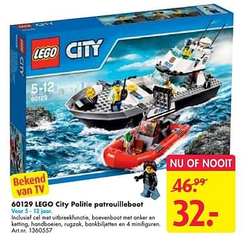 Aanbiedingen Lego city politie patrouilleboot - Lego - Geldig van 24/09/2016 tot 07/12/2016 bij Bart Smit
