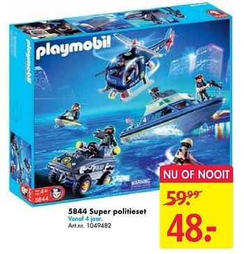 Aanbiedingen Super politieset - Playmobil - Geldig van 24/09/2016 tot 07/12/2016 bij Bart Smit