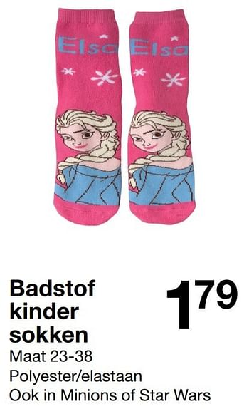 Aanbiedingen Badstof kinder sokken - Huismerk - Zeeman  - Geldig van 29/10/2016 tot 11/11/2016 bij Zeeman