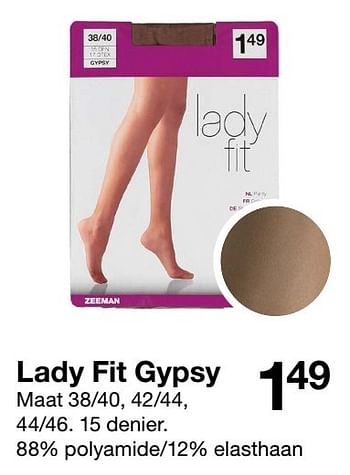 Aanbiedingen Lady fit gypsy - Lady Fit - Geldig van 29/10/2016 tot 11/11/2016 bij Zeeman