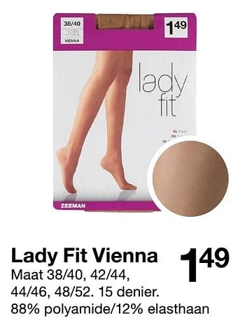Aanbiedingen Lady fit vienna - Lady Fit - Geldig van 29/10/2016 tot 11/11/2016 bij Zeeman