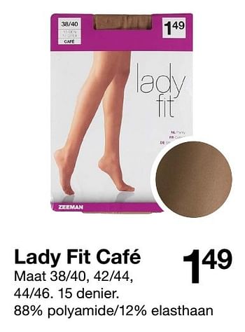 Aanbiedingen Lady fit cafe - Lady Fit - Geldig van 29/10/2016 tot 11/11/2016 bij Zeeman