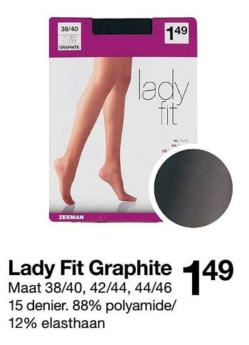 Aanbiedingen Lady fit graphite - Lady Fit - Geldig van 29/10/2016 tot 11/11/2016 bij Zeeman