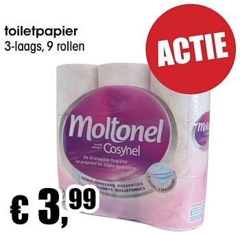 Aanbiedingen Toiletpapier - Moltonel - Geldig van 17/10/2016 tot 19/11/2016 bij Multi Bazar