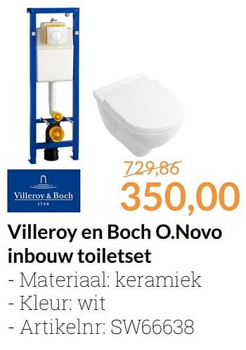 Aanbiedingen Villeroy en boch o.novo inbouw toiletset - Villeroy &amp; boch - Geldig van 01/11/2016 tot 30/11/2016 bij Sanitairwinkel