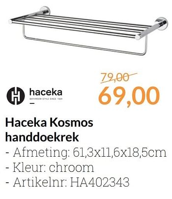 Aanbiedingen Haceka kosmos handdoekrek - Haceka - Geldig van 01/11/2016 tot 30/11/2016 bij Sanitairwinkel