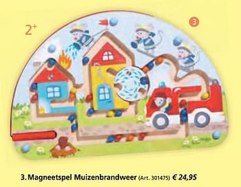Aanbiedingen Magneetspel muizenbrandweer - Haba - Geldig van 27/10/2016 tot 31/12/2016 bij Multi Bazar