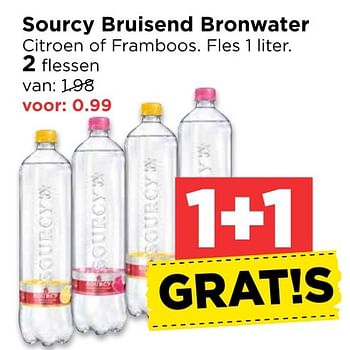Aanbiedingen Sourcy bruisend bronwater - Sourcy - Geldig van 30/10/2016 tot 05/11/2016 bij Vomar