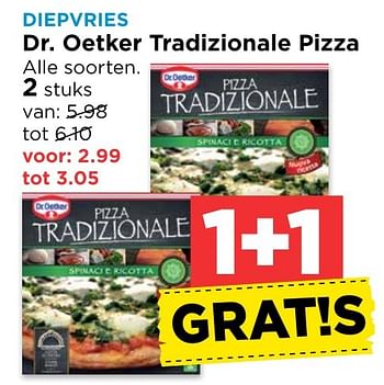Aanbiedingen Dr. oetker tradizionale pizza - Dr. Oetker - Geldig van 30/10/2016 tot 05/11/2016 bij Vomar