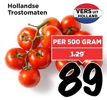 Aanbiedingen Hollandse trostomaten - Huismerk Vomar - Geldig van 30/10/2016 tot 05/11/2016 bij Vomar