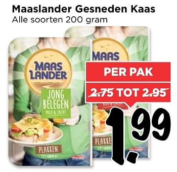 Aanbiedingen Maaslander gesneden kaas - Maaslander - Geldig van 30/10/2016 tot 05/11/2016 bij Vomar