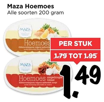 Aanbiedingen Maza hoemoes - Maza - Geldig van 30/10/2016 tot 05/11/2016 bij Vomar