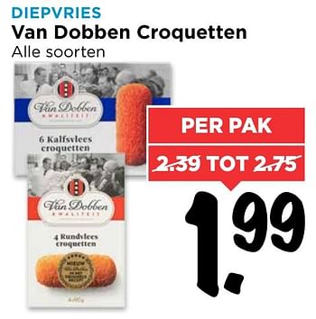Aanbiedingen Van dobben croquetten - Van Dobben - Geldig van 30/10/2016 tot 05/11/2016 bij Vomar