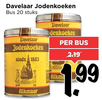 Aanbiedingen Davelaar jodenkoeken - Davelaar - Geldig van 30/10/2016 tot 05/11/2016 bij Vomar