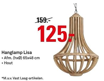 Aanbiedingen Hanglamp lisa - Huismerk Karwei - Geldig van 24/10/2016 tot 06/11/2016 bij Karwei