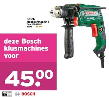 Aanbiedingen Bosch klopboormachine psb530re - Bosch - Geldig van 30/10/2016 tot 06/11/2016 bij Gamma