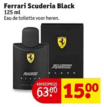 Aanbiedingen Ferrari scuderia black - Ferrari - Geldig van 01/11/2016 tot 06/11/2016 bij Kruidvat
