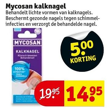Aanbiedingen Mycosan kalknagel - Mycosan - Geldig van 01/11/2016 tot 06/11/2016 bij Kruidvat