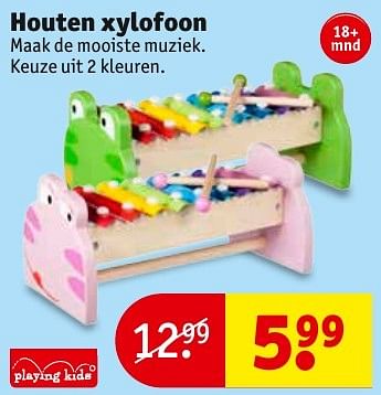 Aanbiedingen Houten xylofoon - Playing Kids - Geldig van 01/11/2016 tot 06/11/2016 bij Kruidvat