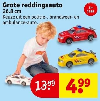 Aanbiedingen Grote reddingsauto - Huismerk - Kruidvat - Geldig van 01/11/2016 tot 06/11/2016 bij Kruidvat