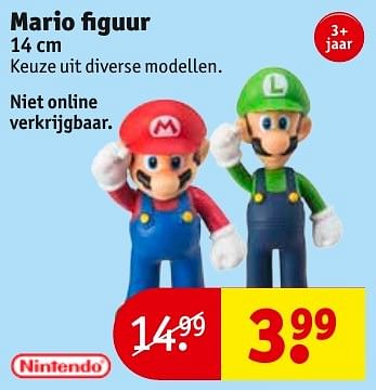 Aanbiedingen Mario figuur - Nintendo - Geldig van 01/11/2016 tot 06/11/2016 bij Kruidvat