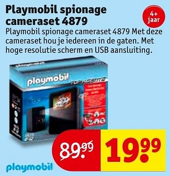 Aanbiedingen Playmobil spionage cameraset 4879 - Playmobil - Geldig van 01/11/2016 tot 06/11/2016 bij Kruidvat