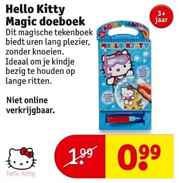 Aanbiedingen Hello kitty magic doeboek - Hello kitty - Geldig van 01/11/2016 tot 06/11/2016 bij Kruidvat